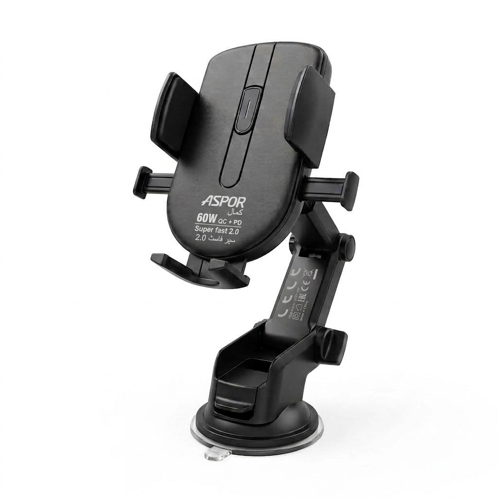 ASPOR A570 Car Phone Holder ASPOR A570 Car Phone Holder 360° Rotatable Suction Mount